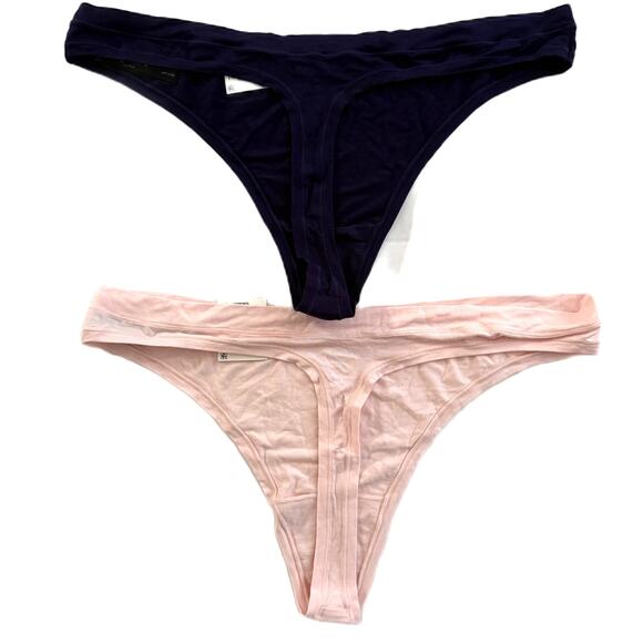 Alfani Intimates 2pc Lot Core Thong Panties - Pink & Blue - Size XXL XXLarge - Picture 2 of 6